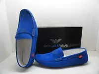 chaussures giorgio armani 2013 populaire man emporio cuir bleu blanc